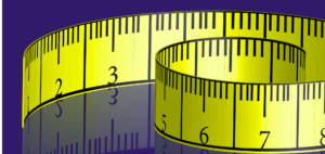 A yellow measuring tape in inches.